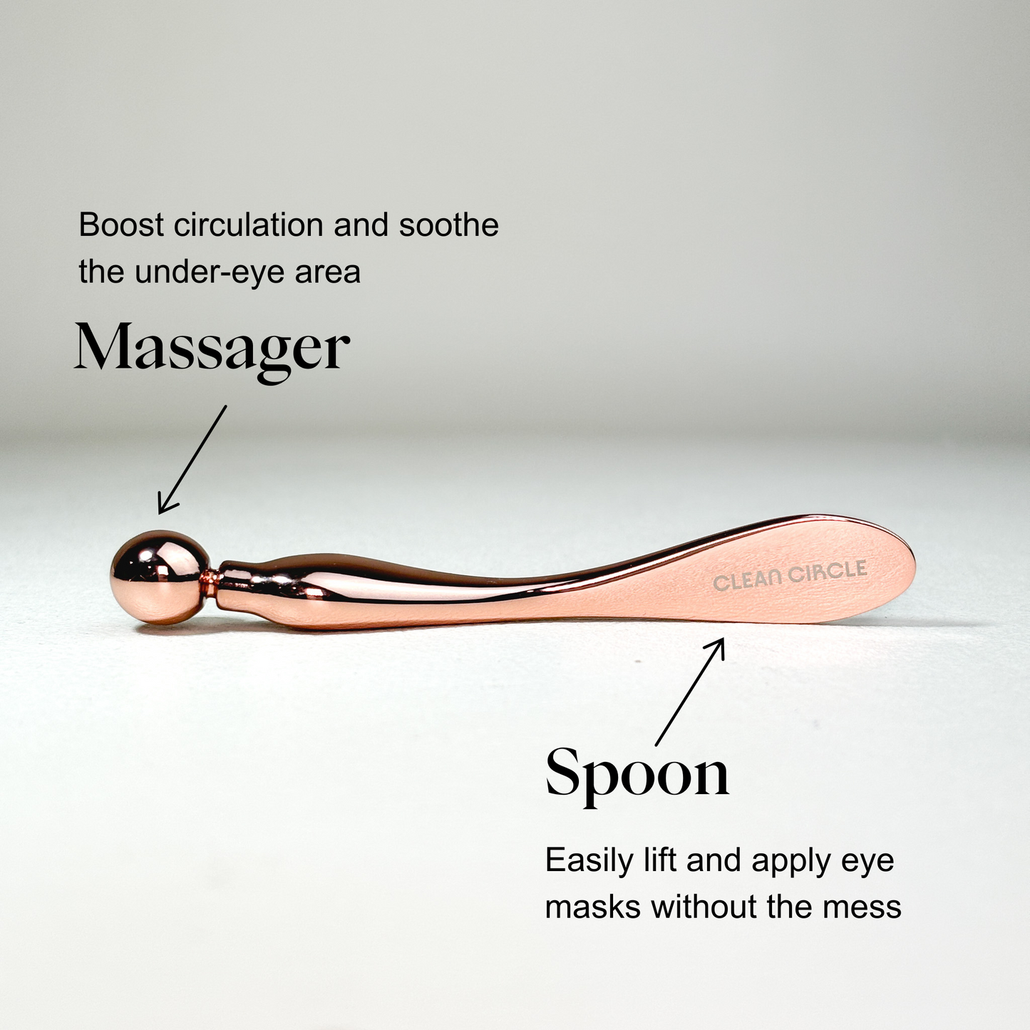 eye massager 2 in 1 that massages and has a spoon